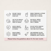 Mighty Pink Lip Blush Aftercare Adress Card (Rückseite)