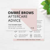 Mighty Pink Ombre Pulver Brows Aftercare Card (Schreibtisch)