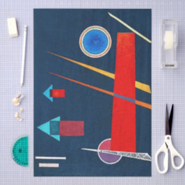 Mighty Red -  Kandinsky Modern Art Decoupage  Seidenpapier