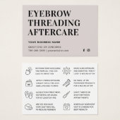 Mighty Simple Eyebrow Threading Aftercare Card (Vorne & Hinten)