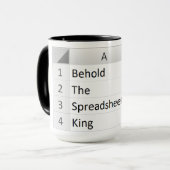 Mighty Spreadsheet King, Excel Black Tasse (Vorderseite Links)