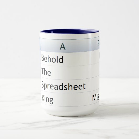 Mighty Spreadsheet King, Excel Blue Tasse (Zentrum)