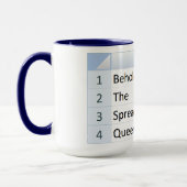 Mighty Spreadsheet Queen, Excel Blue Tasse (Links)