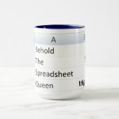 Mighty Spreadsheet Queen, Excel Blue Tasse (Zentrum)