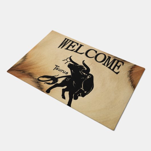 Mighty Taurus The Bull Zodiac Fußmatte (Schrägansicht)
