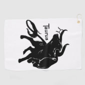Mighty Taurus The Bull Zodiac Golfhandtuch (Horizontal)