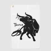 Mighty Taurus The Bull Zodiac Golfhandtuch (Vorderseite)