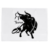 Mighty Taurus The Bull Zodiac Große Geschenktüte (Rückseite)
