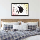 Mighty Taurus The Bull Zodiac Leinwanddruck (Insitu (Schlafzimmer))