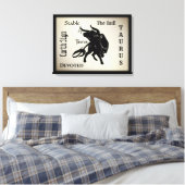 Mighty Taurus The Bull Zodiac Leinwanddruck (Insitu (Schlafzimmer))