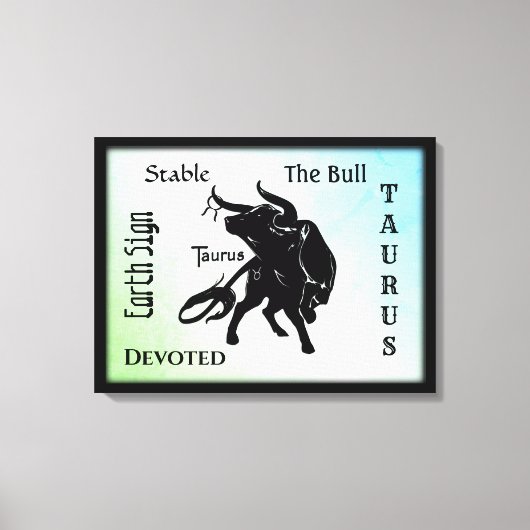 Mighty Taurus The Bull Zodiac Leinwanddruck (Vorderseite)