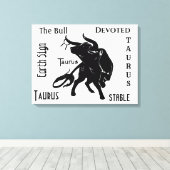 Mighty Taurus The Bull Zodiac Leinwanddruck (Insitu (Holzboden))