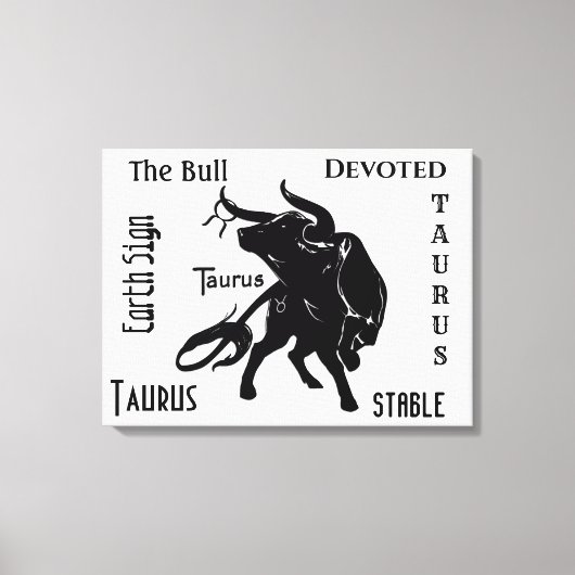 Mighty Taurus The Bull Zodiac Leinwanddruck (Vorderseite)