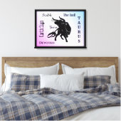 Mighty Taurus The Bull Zodiac Leinwanddruck (Insitu (Schlafzimmer))