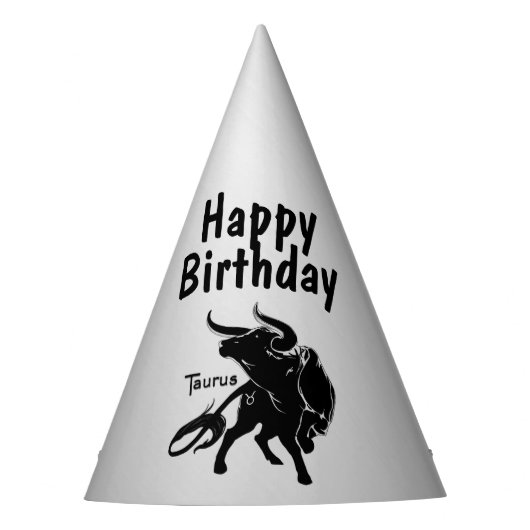 Mighty Taurus The Bull Zodiac Partyhütchen (Vorderseite)