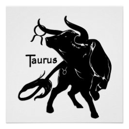 Mighty Taurus The Bull Zodiac Poster