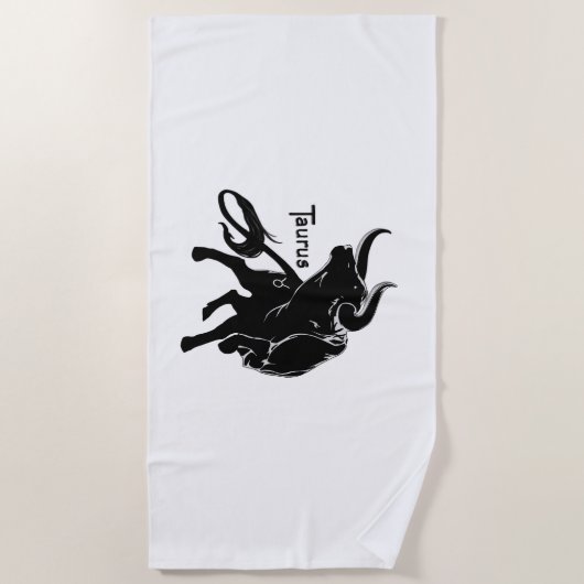 Mighty Taurus The Bull Zodiac Strandtuch (Vorderseite)