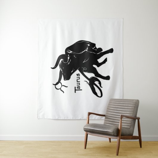 Mighty Taurus The Bull Zodiac Wandteppich (Beispiel)