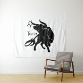 Mighty Taurus The Bull Zodiac Wandteppich (Beispiel (Horizontal))