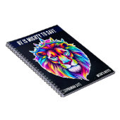 Mighty to Rett - Custom Notebook Bible Verse Lion Notizblock (Rechte Seite)