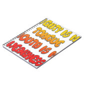 Mighty Tongue Schwäche Mouth Pic Notizblock (Linke Seite)