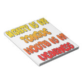 Mighty Tongue Schwäche Mouth Pic Notizblock (angewinkelt)