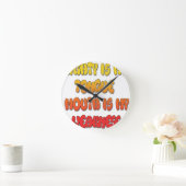 Mighty Tongue Schwäche Mouth Pic Runde Wanduhr (Zuhause)