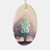 Mighty Tree in Nebel Mystery Symbol Keramik Ornament (Rechts)