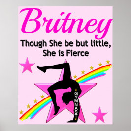 MIGHTY UND FIERCE PERSONALISIERT GYMNASTICS POSTER