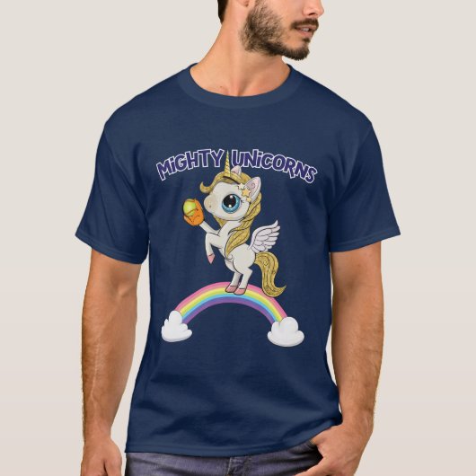Mighty Unicorns Softball T-Shirt (Vorderseite)