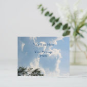 Mighty White Clouds Nature Postkarte (Stehend Vorderseite)