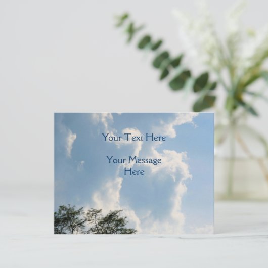 Mighty White Clouds Nature Postkarte (Stehend Vorderseite)