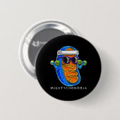 Mightychondria Cellular Biology Science Teacher Fu Button (Vorne & Hinten)