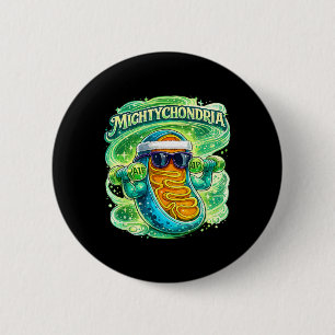 Mightychondria Wissenschaft Zellbiologie Lehrer Button