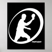 MightySpin Ping Pong T-Shirt Tischtennis Komfort Poster (Vorne)
