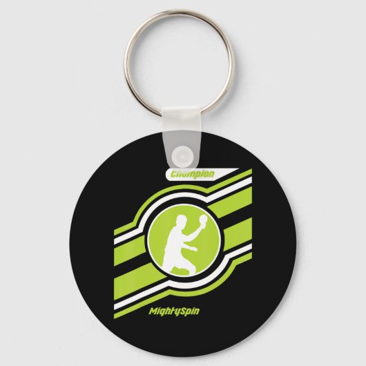 MightySpin Ping Pong Tischtennis T-Shirt Comfortab Schlüsselanhänger (Vorderseite)