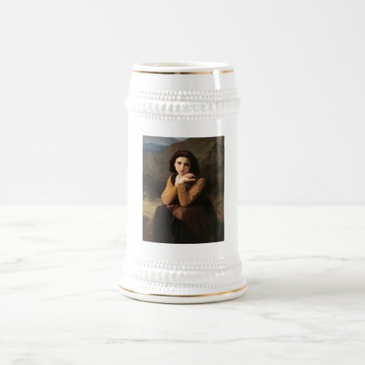 Mignon Innocence Adoleszenz Girl, Bouguereau Bierglas (Mittel)