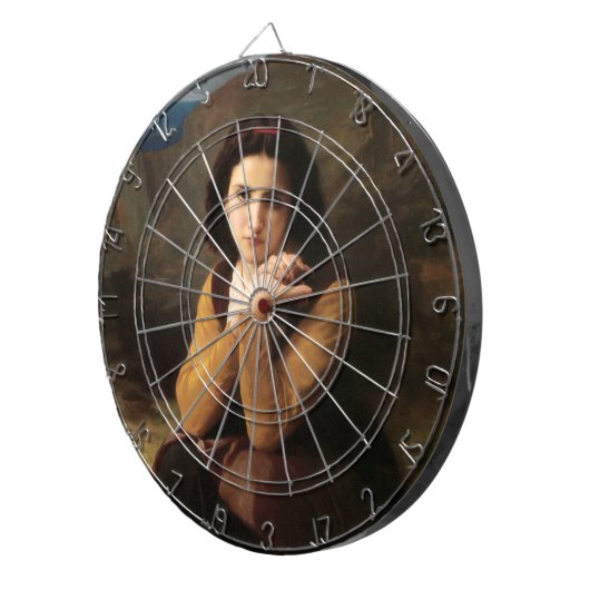 Mignon Innocence Adoleszenz Girl, Bouguereau Dartscheibe (Vorderseite rechts)