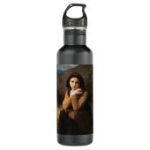 Mignon Innocence Adoleszenz Girl, Bouguereau Edelstahlflasche (Vorderseite)