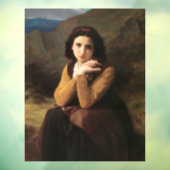 Mignon Innocence Adoleszenz Girl, Bouguereau Fensteraufkleber (Blatt 3)