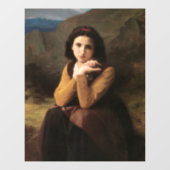 Mignon Innocence Adoleszenz Girl, Bouguereau Fensteraufkleber (Blatt)