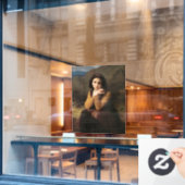 Mignon Innocence Adoleszenz Girl, Bouguereau Fensteraufkleber (Café-Fenster)