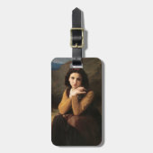 Mignon Innocence Adoleszenz Girl, Bouguereau Gepäckanhänger (Vorderseite vertikal)