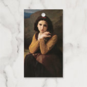Mignon Innocence Adoleszenz Girl, Bouguereau Geschenkanhänger (Rückseite)