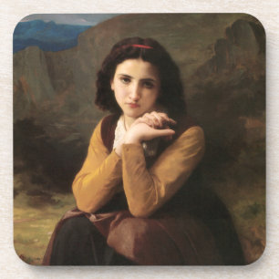 Mignon Innocence Adoleszenz Girl, Bouguereau Getränkeuntersetzer