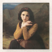 Mignon Innocence Adoleszenz Girl, Bouguereau Glasuntersetzer (Vorderseite)