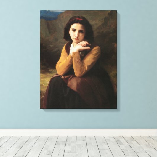 Mignon Innocence Adoleszenz Girl, Bouguereau Leinwanddruck (Insitu (Holzboden))