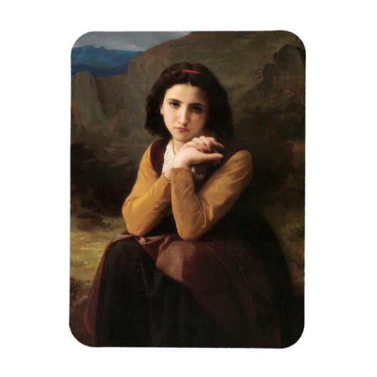 Mignon Innocence Adoleszenz Girl, Bouguereau Magnet (Vertikal)