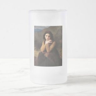 Mignon Innocence Adoleszenz Girl, Bouguereau Mattglas Bierglas