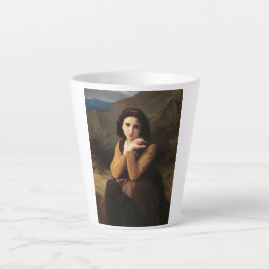 Mignon Innocence Adoleszenz Girl, Bouguereau Milchtasse (Vorderseite)